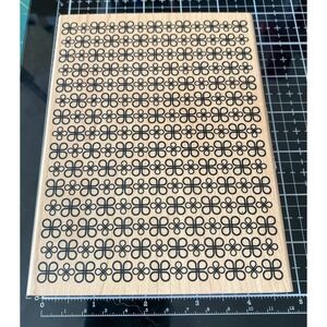 Inkadinkado Modern Flowers Shapes Patterns Large Wood Mounted‎ Rubber Stamp